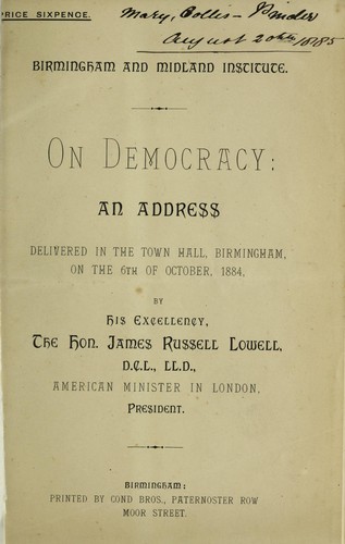 Cover for On democracy
