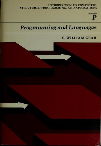 Cover for Programming and languages