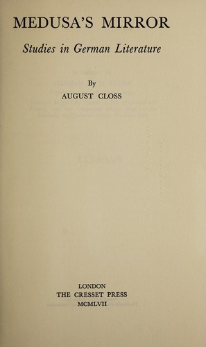 Cover for Medusa's mirror