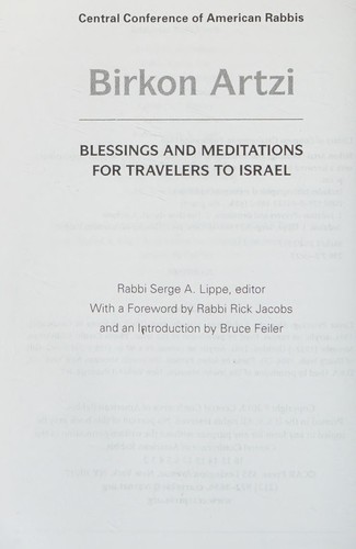 Cover for Blessings and meditations for travelers to Israel