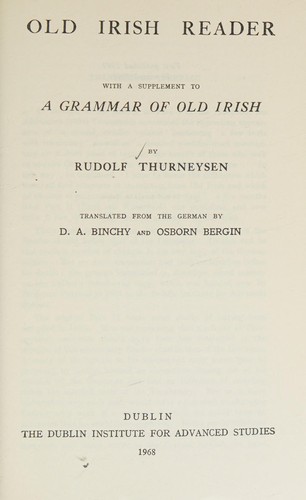 Cover for Old Irish Reader