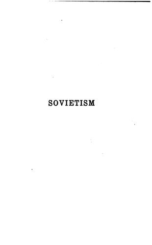 Cover for Sovietism