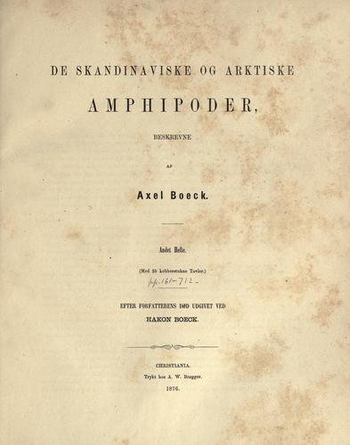 Cover for De Skandinaviske og arktiske Amphipoder