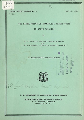 Cover for The distribution of commercial forest trees in North Carolina