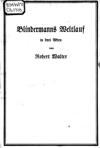 Cover for Blindermanns Weltlauf