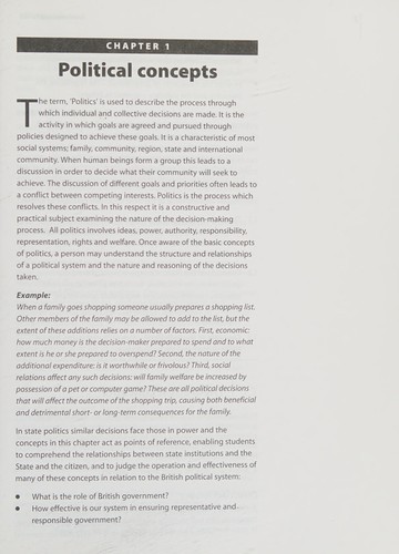 Cover for Government and politics