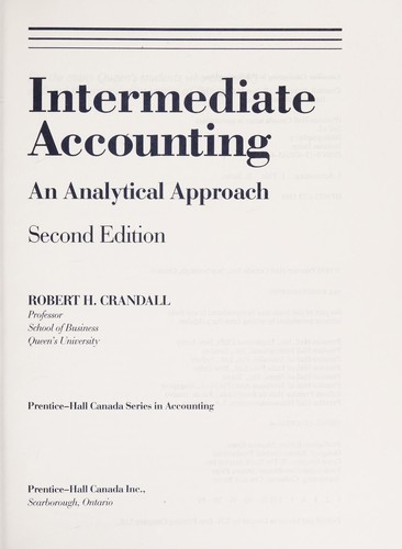 Cover for Intermediate Accounting