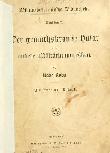 Cover for Der gemüthskranke Husar und andere Militärhumoresken.