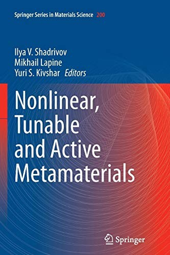 Cover for Nonlinear, Tunable and Active Metamaterials