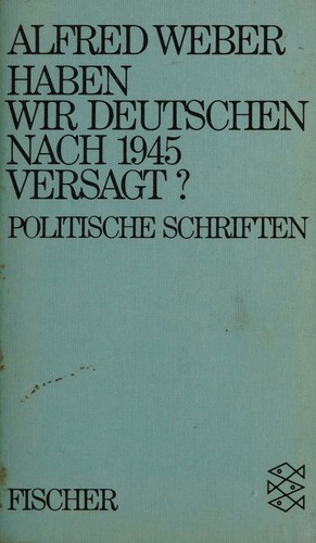 Cover for Haben wir Deutschen nach 1945 versagt?