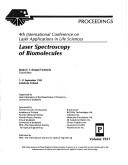 Cover for Laser spectroscopy of biomolecules