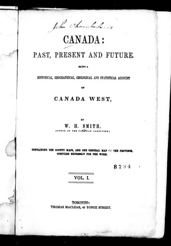 Cover for Canada: past, present and future