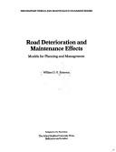 Cover for Road Deterioration and Maintenance Effects