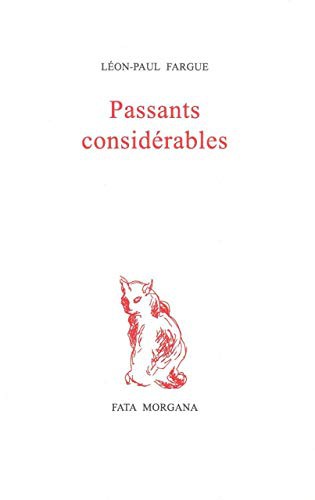 Cover for Passants considérables