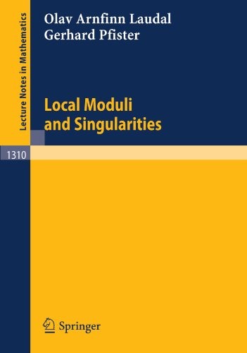 Cover for Local moduli and singularities