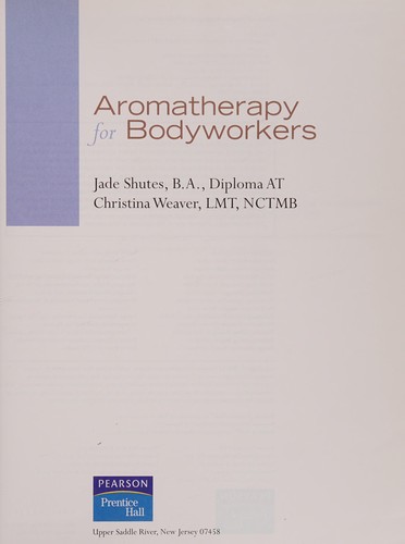 Cover for Aromatherapy for bodyworkers