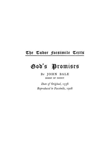 Cover for The chief promises of God unto man <God's promises>