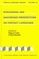 Cover for Synchronic and diachronic perspectives on contact languages