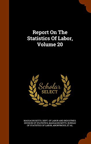 Cover for Report On The Statistics Of Labor, Volume 20