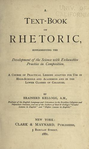 Cover for A text-book on rhetoric