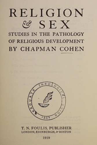 Cover for Religion & sex