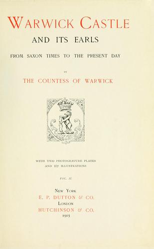 Cover for Warwick castle and its earls