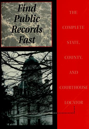 Cover for Find public records fast
