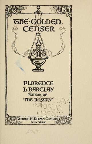 Cover for The golden censer