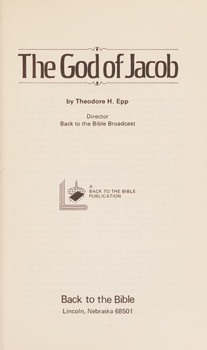Cover for THE GOD OF JACOB