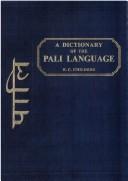 Cover for A dictionary of the Pali language