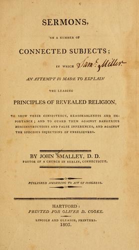 Cover for Sermons on a number of connected subjects
