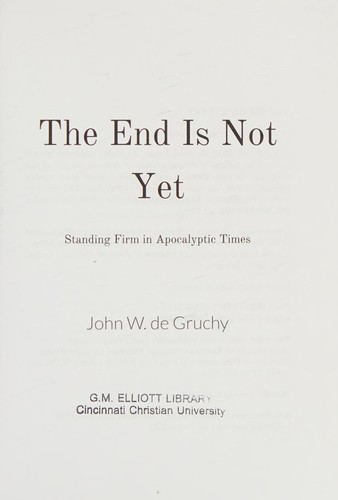 Cover for End Is Not Yet