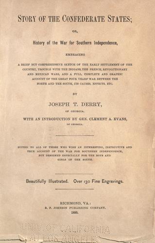 Cover for Story of the Confederate States