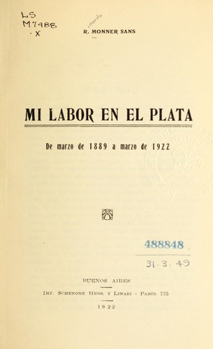 Cover for Mi Labor en el Plata
