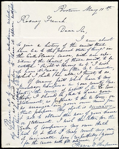Cover for [Letter to] Rodney French, Dear Sir