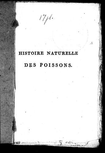 Cover for Histoire naturelle des poissons avec les figures dessinées d'après nature