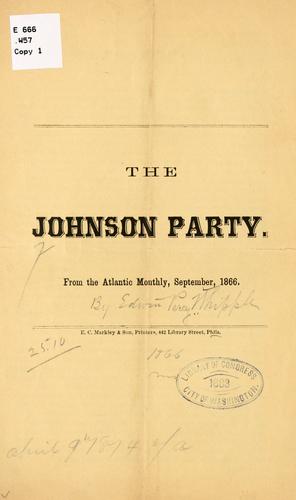 Cover for The Johnson party.