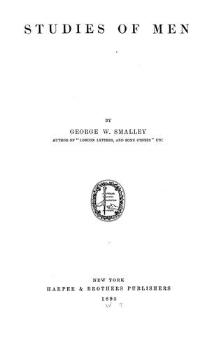 Cover for Studies of men