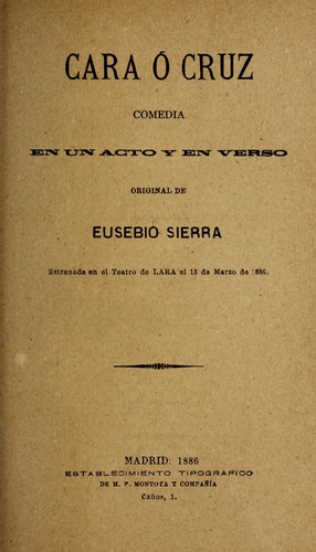 Cover for Cara o cruz