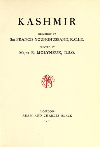 Cover for Kashmir