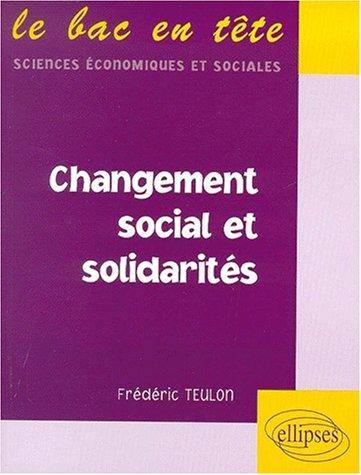 Cover for Changement social et solidarités