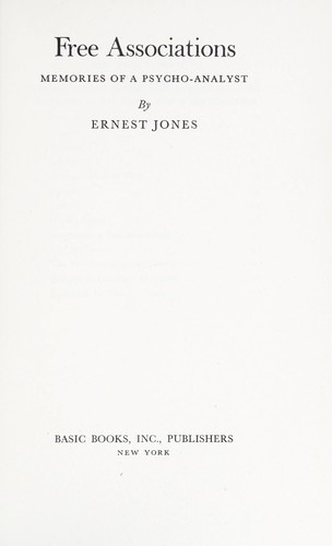 Cover for Free associations; memories of a psycho-analyst