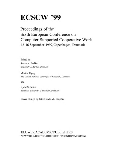 Cover for ECSCW '99