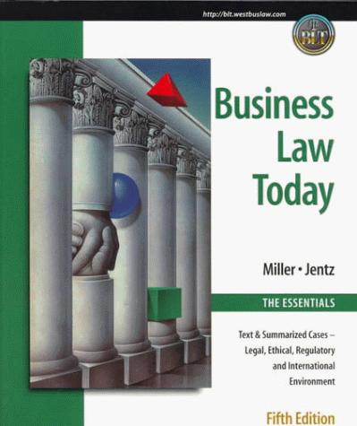 Cover for Business Law Today, The Essentials
