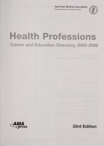 Cover for Health professions