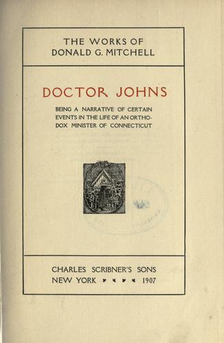 Cover for Doctor Johns