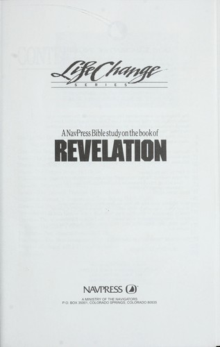 Cover for A NavPress Bible study on the book of Revelation
