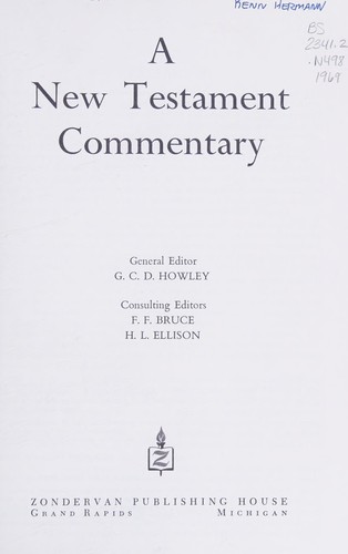 Cover for A New Testament commentary.