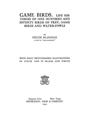 Cover for Game birds