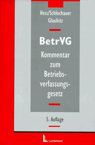 Cover for Kommentar zum Betriebsverfassungsgesetz